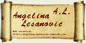 Angelina Lešanović vizit kartica